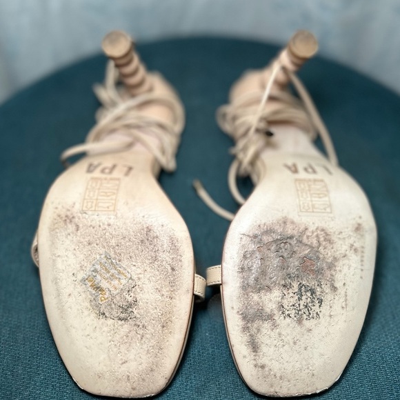 LPA | Mel Lace Up Ankle Heel In Nude Size: 8.5 - Picture 6 of 7